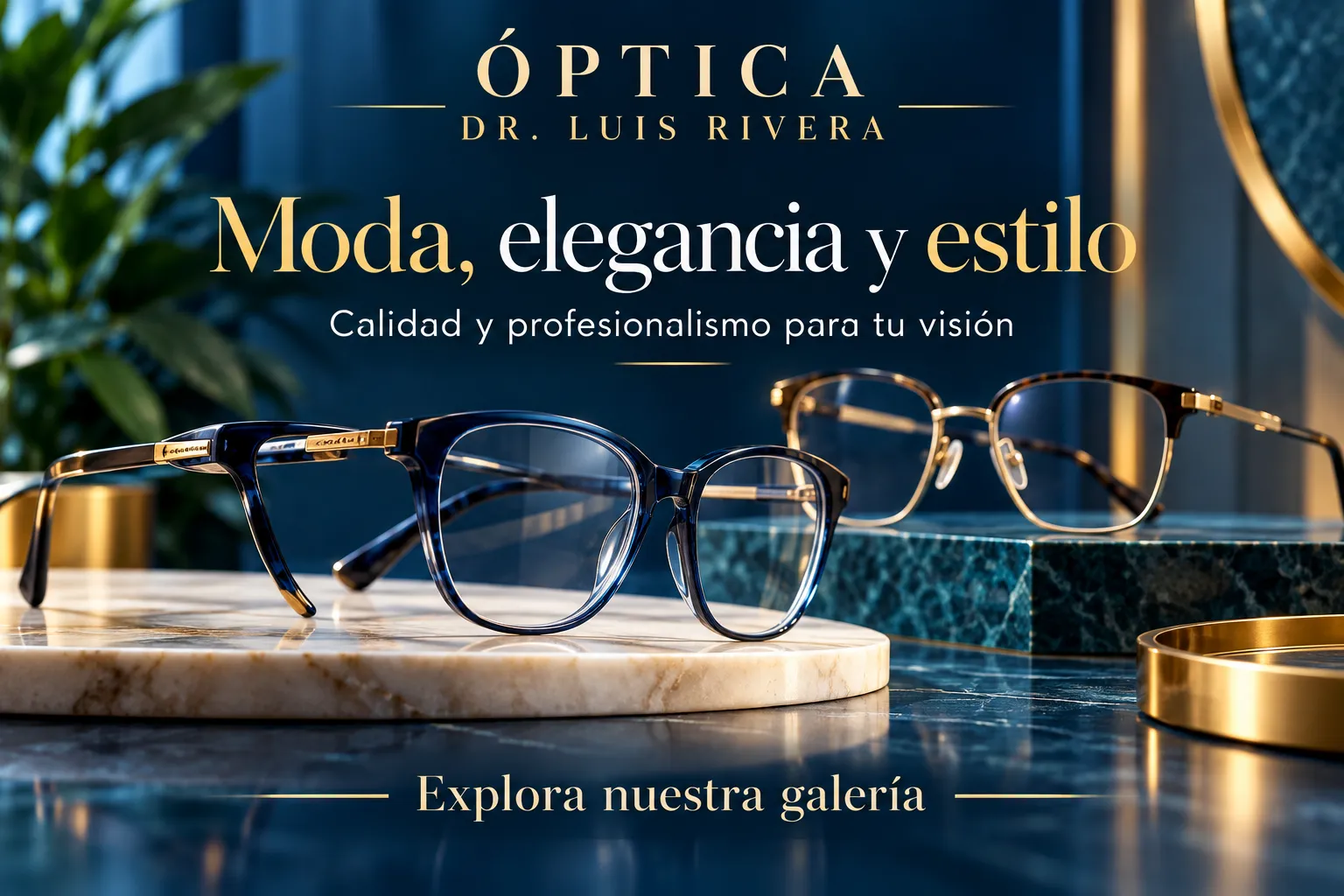Óptica Dr. Luis Rivera. Fashion, elegance, and style. Quality and professionalism for your vision.
